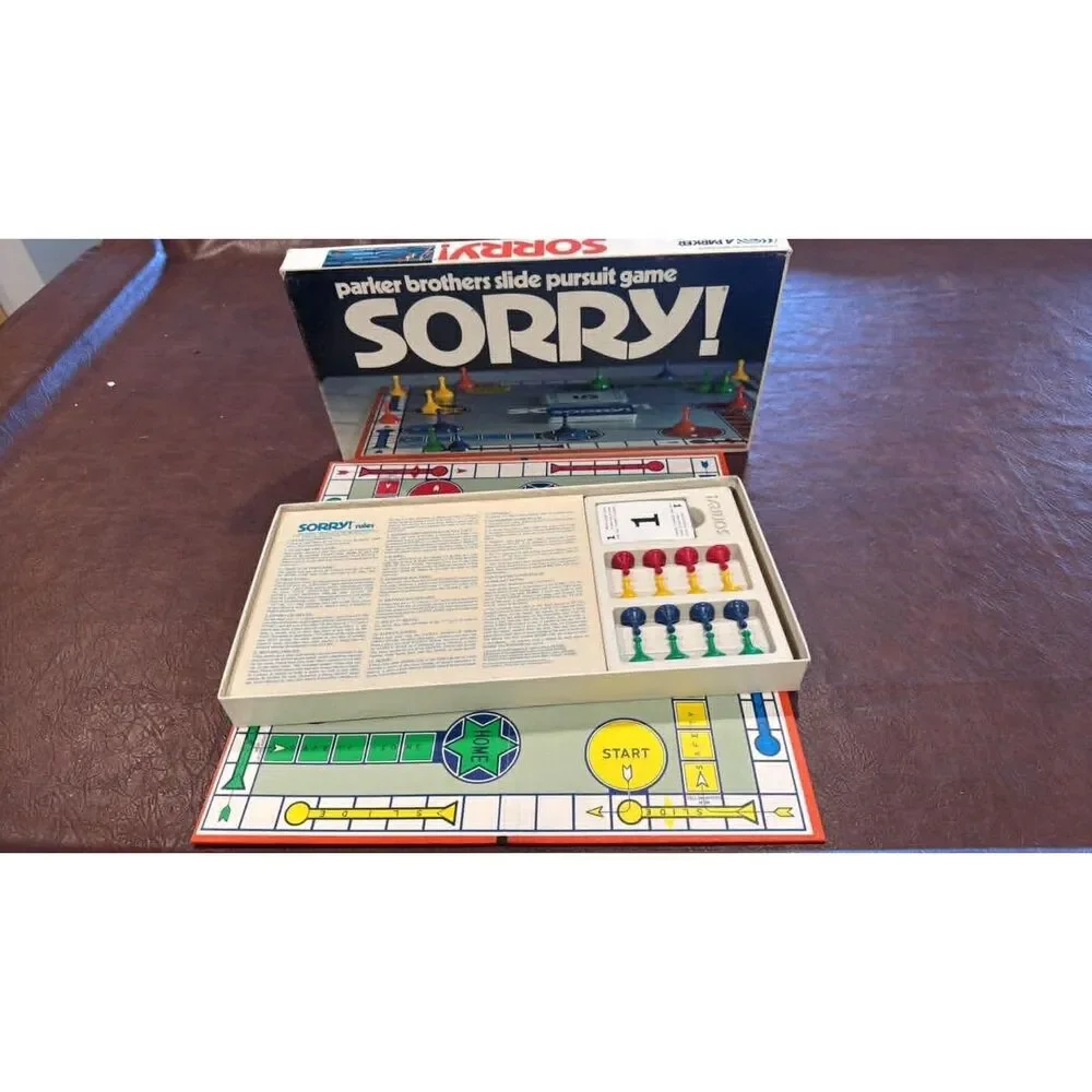 Sorry! 1972 Classic Family Board Game  parker Brothers Vintage